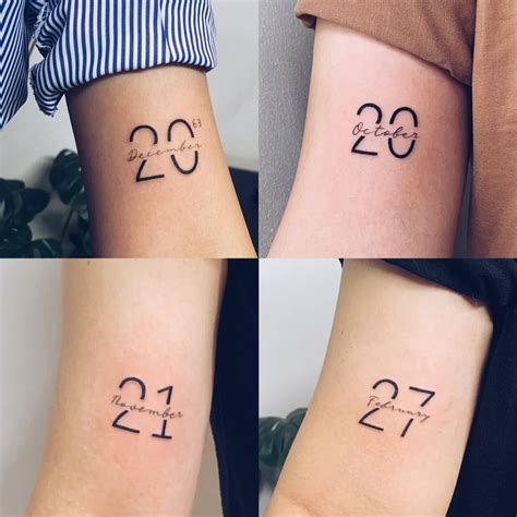 Unique date of birth tattoos